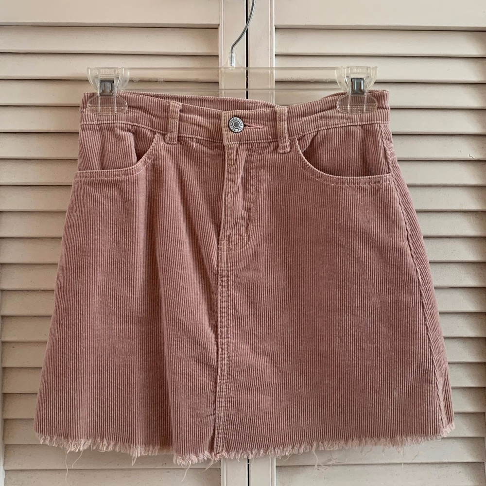 Brandy Melville pink corduroy skirt